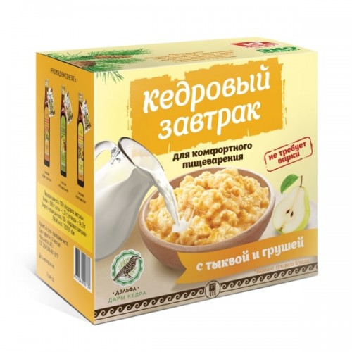 Купить Завтрак кедровый для комфортного пищеварения с тыквой и грушей  г. Смоленск  